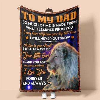 Personalized To My Dad I Love You Forever | Fleece Sherpa Woven Blankets| Gifts For Father, Dad| Father's Day Gifts | Mazezy