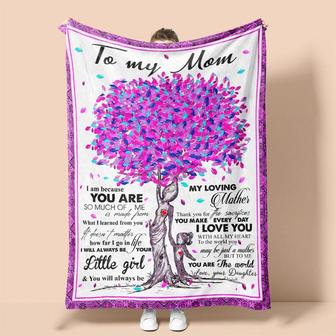 Personalized To My Loving Mother | Fleece Sherpa Woven Blankets| Mothers Day Gifts 2021| Blanket for Mom| Gift for Mothers | Mazezy