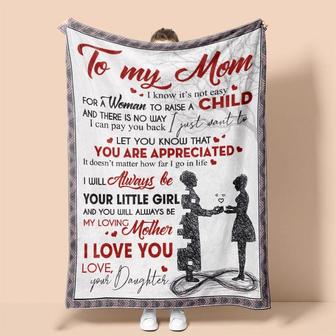 Personalized To My Mom Love From Daughter | Fleece Sherpa Woven Blankets | Mothers Day Gifts 2021 | Blanket for Mom | Gift for Mothers | Mazezy