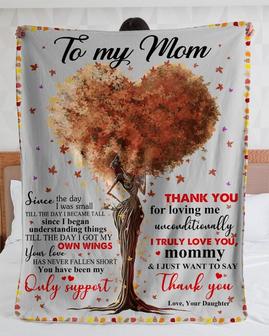 Personalized To My Mom Thank You For Loving Me Unconditionally Blanket | Mothers Day Gifts 2021| Blanket for Mom| Gift for Mothers | Mazezy