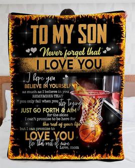 Personalized To My Son I Hope You Believe In Yourself| Fleece Sherpa Woven Blankets| Gifts For Son | Mazezy