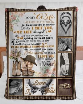 Personalized To My Wife I Love You| Fleece Sherpa Woven Blankets| Gifts For Wife | Mazezy