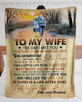 Personalized To My Wife Love From Husband Couples| Fleece Sherpa Woven Blankets| Gifts For Wife | Mazezy