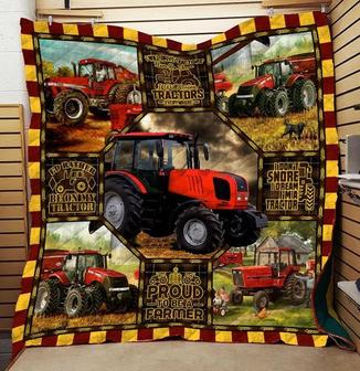 Red tractor blanket,farming truck blanket, blanket for grumpy grandpa, blanket for farmer, Christmas blanket, blanket for daddy | Mazezy CA