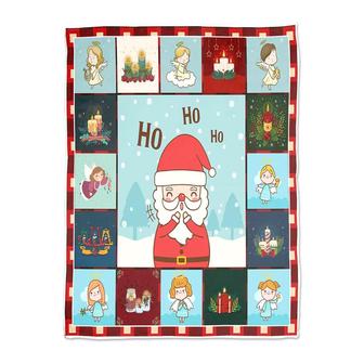 Santa Claus Ho Ho Ho Christmas Holiday Blanket | Mazezy
