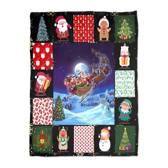 Santa Claus Is Coming To Town Christmas Night Blanket | Mazezy