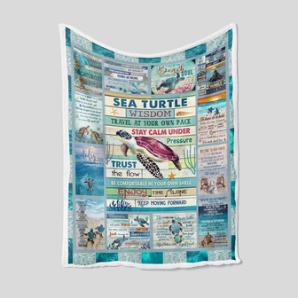 Sea Turtle Blanket, Ocean Blanket - Family Throw Blanket, Christmas Blanket, Blanket For Gifts | Mazezy