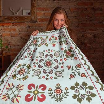 Special Flower Blanket, Gift For Family, Blanket Gift For Birthday, Blanket For Holiday | Mazezy
