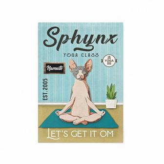 Sphynx Cat Yoga Club Poster | Wall Decor | Housewarming Gift | Mazezy