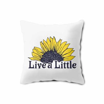 Sunflower Pattern Live A Little Pillow Case | Mazezy