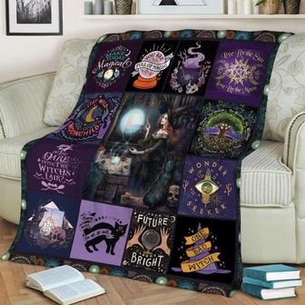 The Witches Girl Blanket, Halloween Blanket ,Sherpa Fleece mink Blanket, Adult Blanket - Gifts Her Him | Mazezy UK
