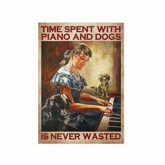 Time Spent With Piano And Dogs Poster