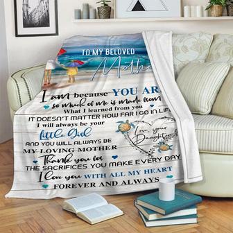To My Beloved Mother You Are The World Blanket, Mother's Day Gifts, Christmas Gift For Mom, Anniversary Gift, Mom Blanket | Mazezy