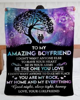 To my boyfriend Blankets, Custom Fleece Sherpa Blankets,Christmas blanket Gifts, blanket gifts for my love, girlfriend and boyfriend | Mazezy UK