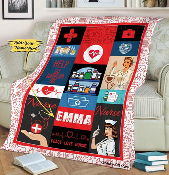 To My Customized Nurse Blanket, Blanket For Nurse Day, Custom Gift For Nurse Quilt For Health workers, Christmas Gift Nurse Gift, Birthday | Mazezy