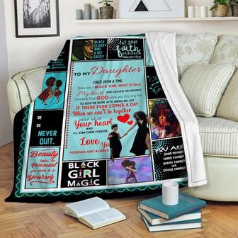To My Daughter Black Girl Magic Blanket, Birthday Gift, Christmas Gift For Mother, Anniversary Gift, Mom Blanket, Gift for Daughter | Mazezy UK