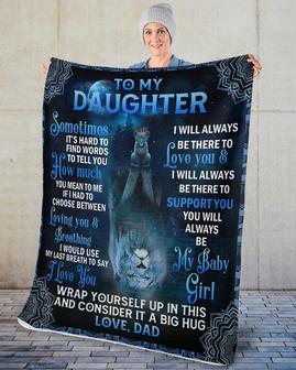 To my daughter blanket, Custom Fleece Sherpa Blankets,Christmas blanket Gifts, birthday gifts for daughter | Mazezy