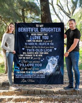 To my daughter blankets, Lion blanket from Mom, Fleece sherpa blanket, Daughter birthday, Custom blanket, gift from dad, Personalized gifts, | Mazezy
