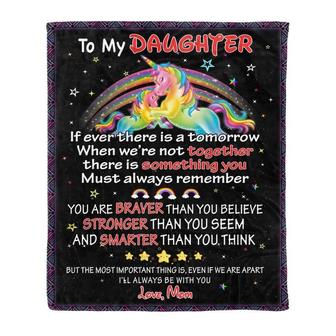 To my daughter unicorn blanket, gift from mother,Christmas blankets,Blanket for daughter, Personalized Fleece Sherpa Blankets,mom blanket | Mazezy