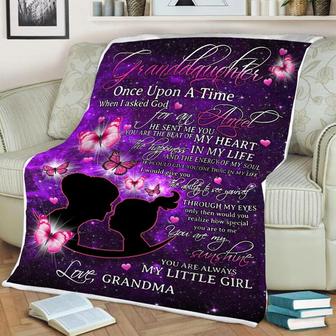 To My Granddaughter Blanket, Gift For Birthday Girl, Anniversary Gift, Daughter Blanket, Gift for Granddaughter | Mazezy