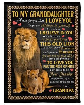 To my granddaughter blanket, gift from grandma, lion blanket for girl, Christmas gifts, birthday girl, granddaughter birthday, Nana gift | Mazezy