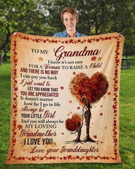 To my Grandma blankets, Granddaughter blanket, Fleece sherpa blanket, grandma blanket, Custom blanket, family blanket, fleece sherpa blanket