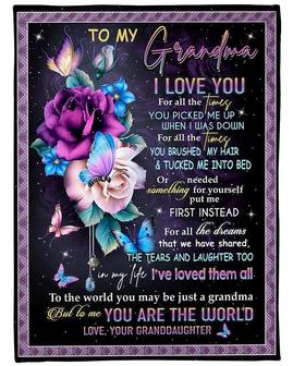 To my Grandma I love you Blanket, Christmas blanket, Personalized name blanket for Mimi, gifts for Nana, flower blanket, Custom blanket | Mazezy