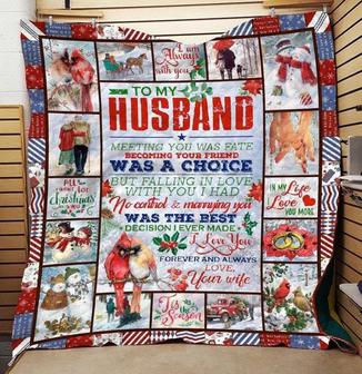 To my husband blanket, Christmas blankets, I am always with you, Christmas gift for daddy, husband and wife, blanket for husband | Mazezy