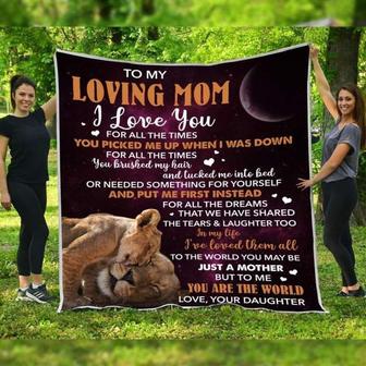 To my loving Mom, Mother's blanket, Gift for mommy, Christmas gift, Personalized Fleece Sherpa Blankets, mom's birthday | Mazezy CA