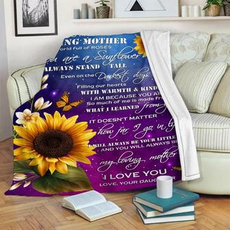 To my Loving Mother  You Are Sunflower Blanket, Mother's Day Gifts, Christmas Gift For Mother, Anniversary Gift, Mom Blanket
