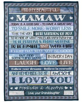 To my Mamaw Blanket, Grandma gifts, Christmas blanket, Personalized name blanket for Mimi, gifts for Nana, gift from kid, family blanket | Mazezy