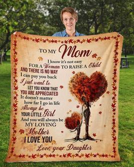 To my Mom blanket, blanket from daughter, Fleece sherpa blanket, Custom blanket, family blanket, gift from son, mother and daughter | Mazezy DE
