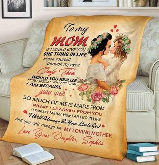 To My Mom Customized Blanket, Custom Gift For Mom, Gift For Mother's Day, Christmas, Fleece Blanket For Mother/Mom/Mama/Mimi,Blanket for her | Mazezy AU