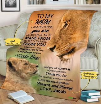 To My Mom I Love You Forever And Always Customized Blanket, Gift For Mom, Blanket For Mama/Mom/Mother, Gift For Mother's Day, Christmas | Mazezy UK