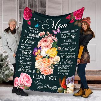 To My Mom Rose Blanket, Mother's Day Gifts, Christmas Gift For Mother, Anniversary Gift, Mom Blanket | Mazezy