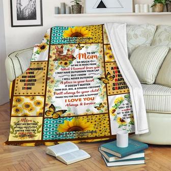 To My Mom You Are My Sunshine Blanket, Mother's Day Gifts, Christmas Gift For Mother, Anniversary Gift, Mom Blanket | Mazezy