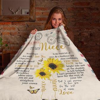To My Niece Love From Aunt Blanket, Fleece /Sherpa/ Mink Blankets, Christmas Gift For Niece , For Girl | Mazezy CA