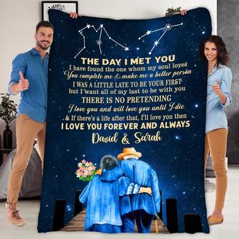 To My Wife Customized Blanket, Blanket For Couples, Gift For Anniversary, Valentine's Day, Star Map Blanket, Custom Gift For Girlfriend | Mazezy