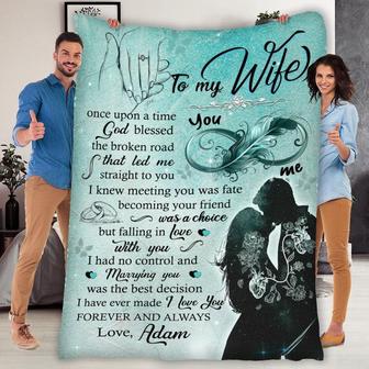 To My Wife Forever And Always Customized Blanket, Customized Gift For Couples, Gift For Anniversary, Christmas, Birthday, Personalized Gift | Mazezy