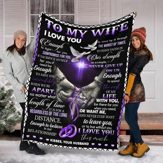 To My Wife God's Union Blanket, Mother's Day Gifts, Christmas Gift For Wife, Anniversary Gift, Wife Blanket | Mazezy