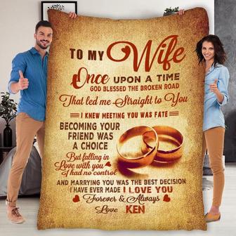 To My Wife I Love You Forever And Always Customized Blanket, Couple Gifts, Gift For Anniversary, Birthday, Valentine's Day, Gift For Wife | Mazezy DE