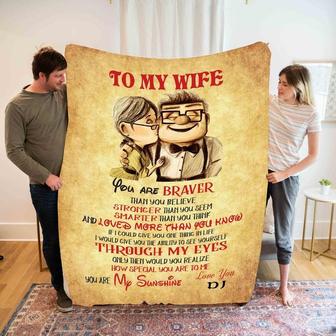 To My Wife Personalized Blanket, Customized Blanket For Wife, Fleece Blanket, Blanket For Wife, Gift For Anniversary, Birthday, Christmas | Mazezy