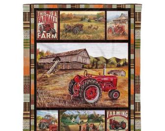 Tractor blanket, red tractor, farming is like any other job blanket for farmer, farming truck blanket, blanket for tractor boy, daddy gifts | Mazezy