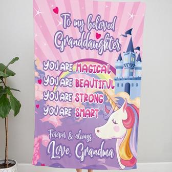 Unicorn Blanket, Granddaughter Blanket, Gifts From Grandma, Magical Blanket, Grandma Grandkids Blanket | Mazezy