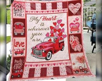 Valentine's day blanket, anniversary blanket,boyfriend and girlfriend, husband and wife,anniversary valentine gifts, gift for her him | Mazezy