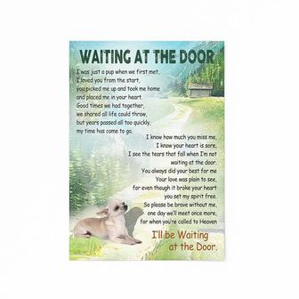 Waiting At The Door Poster Dog Wall Art Prints | Mazezy