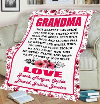 We Are Always In your Heart Customized Blanket, Blanket For Grandparent's Day, Christmas Gift, Custom Fleece Blanket, Blanket And Throws | Mazezy
