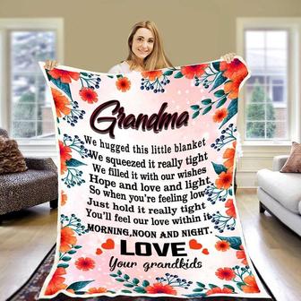 We Love You customized Blanket, Custom Gift For Grandparent's Day, Fleece Blanket And Throws, Personalized Blanket For Nana, Granny, Grandpa | Mazezy