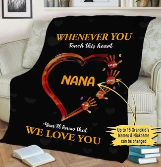 We Love You Nana/Grandma/Granny/Grandpa/Mama, Customized Blanket For Grandparents, Gift For Birthday, Christmas, Black Friday, Gift For Nana | Mazezy CA