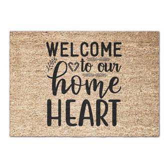 Welcome To Our Home Heart Doormat | Warm Welcome Doormats | Mazezy